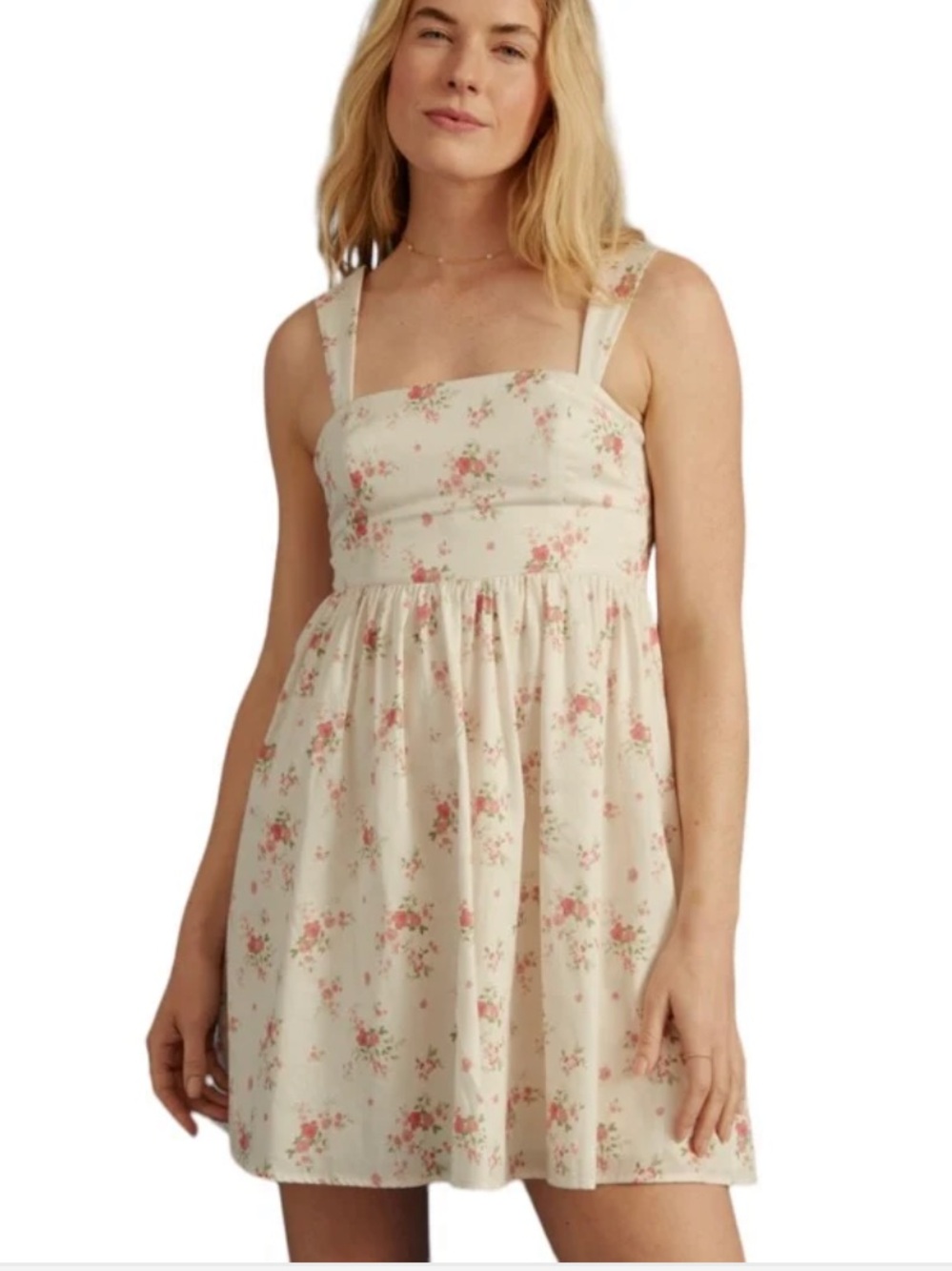 Floral Cream Sundress with Pink Rose Print
Altar’d State
